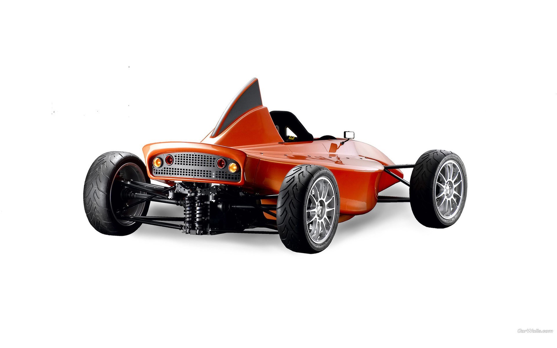 orange open-wheel race car