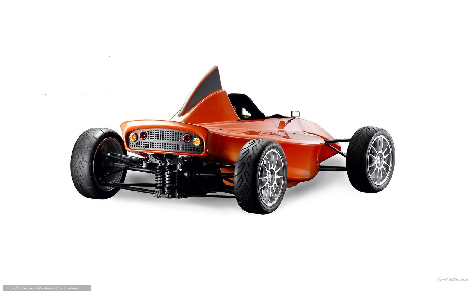 orange open-wheel race car