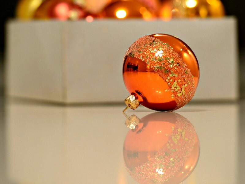 Orange Ornament on Surface — Calm