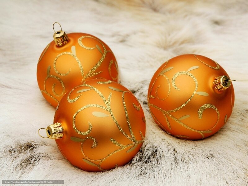 orange ornaments on fur