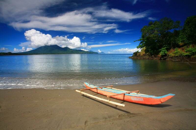 Orange Outrigger Canoe