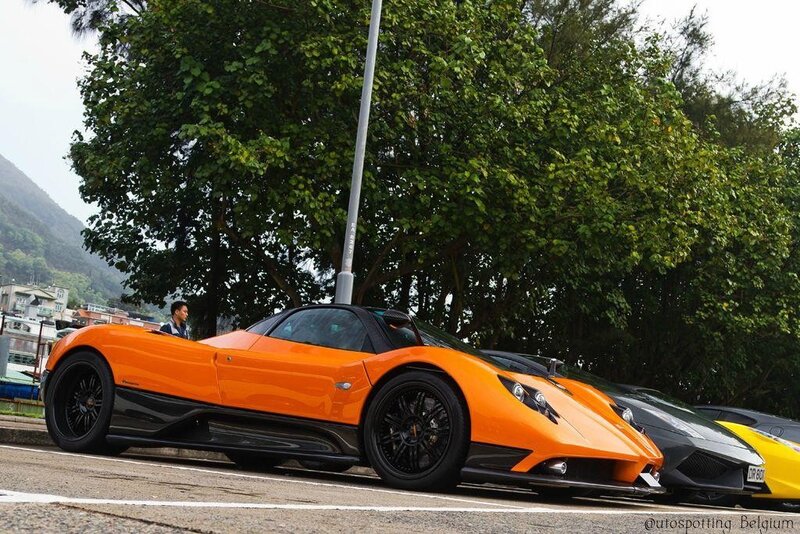 Orange Pagani sports car