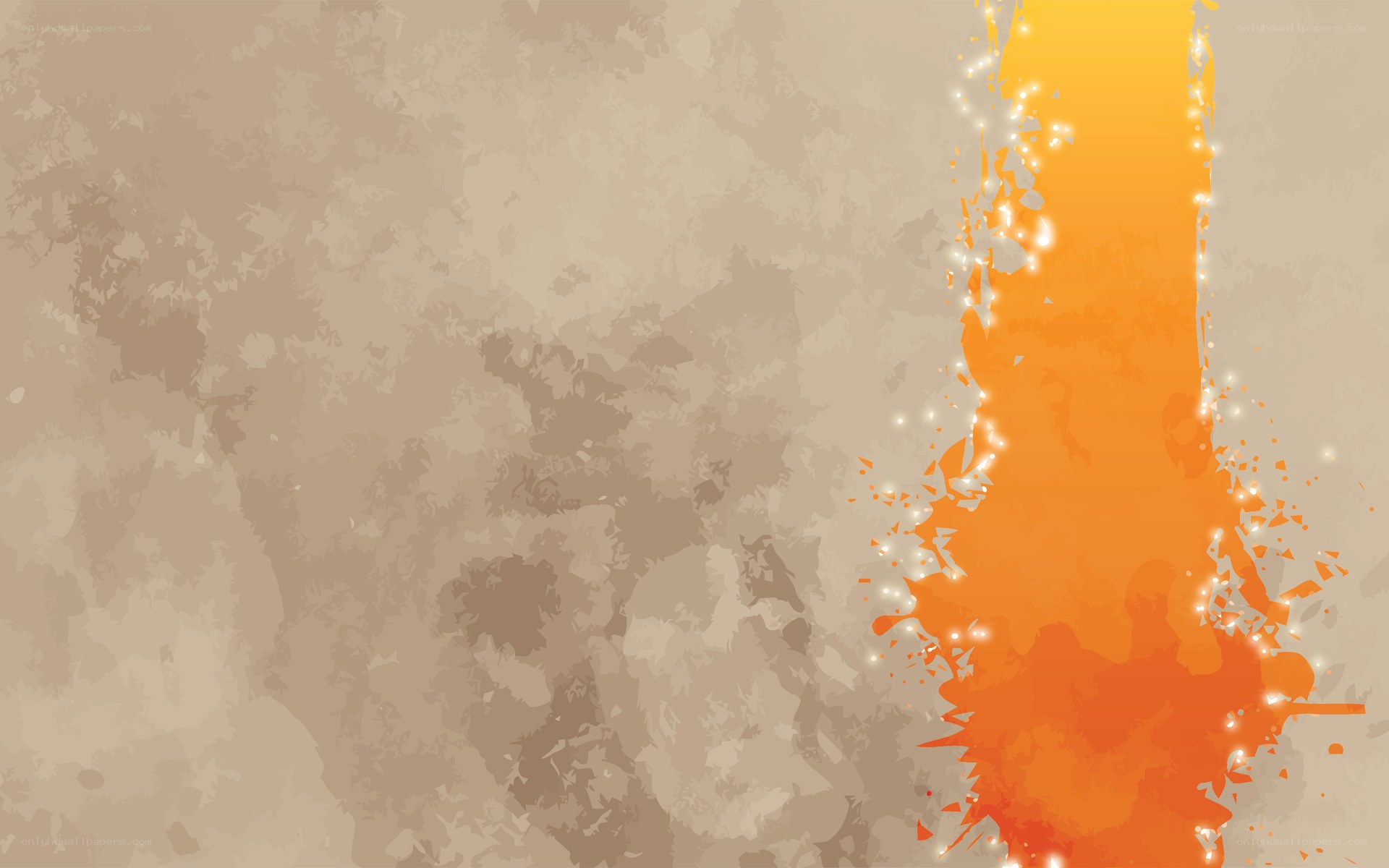 orange paint splatter on textured background
