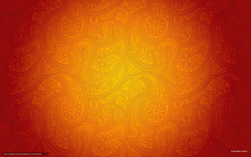 orange paisley pattern