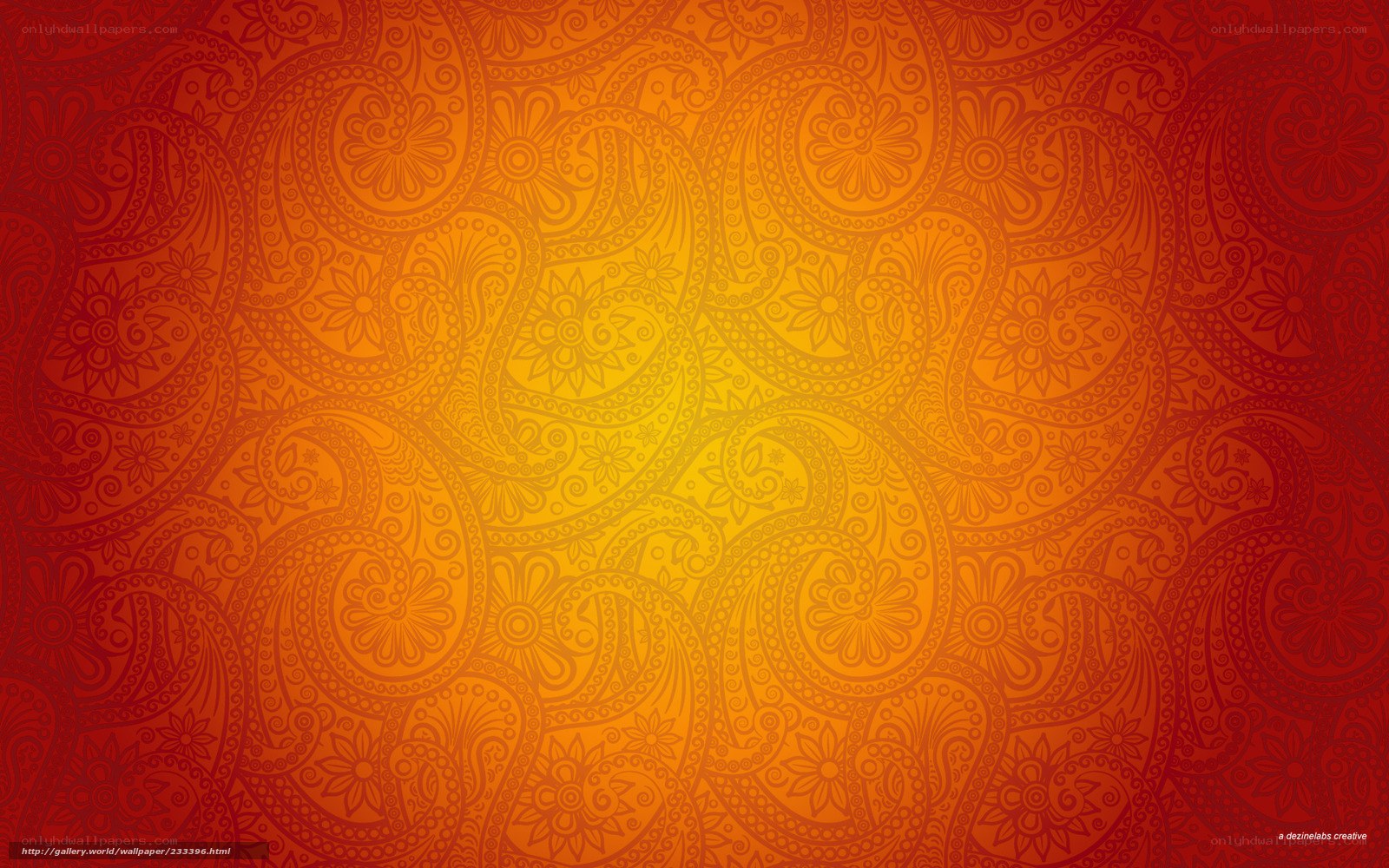 orange paisley pattern