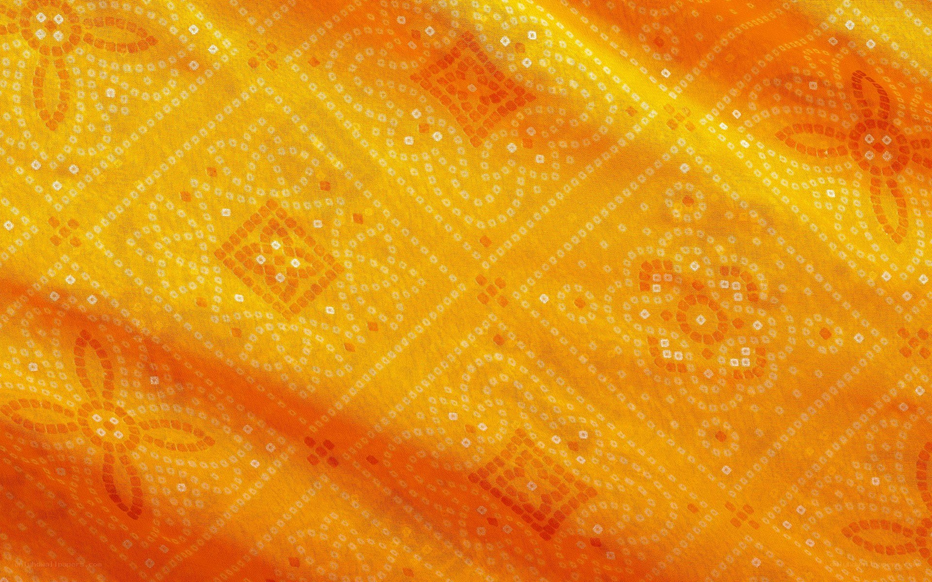 orange patterned fabric
