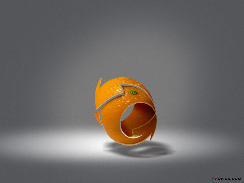 orange peel art sculpture