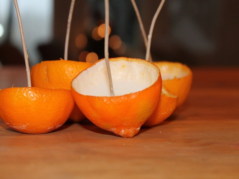 Orange Peel Candles