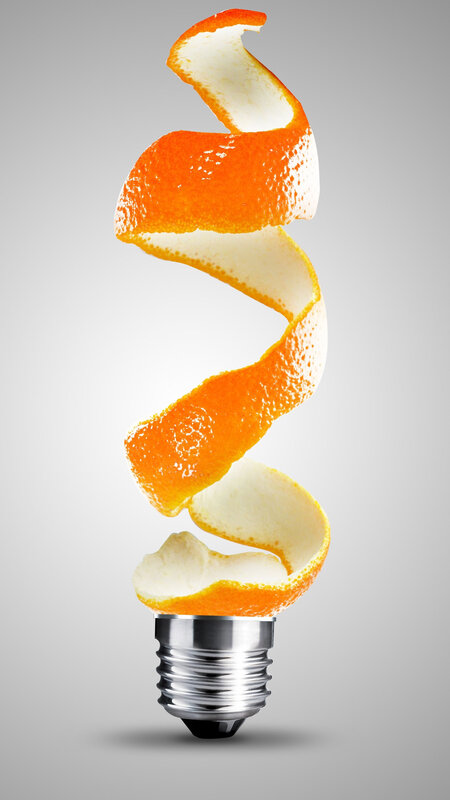 Orange Peel Light Bulb