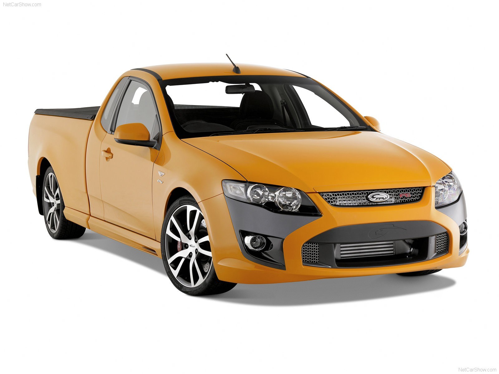 orange performance pickup truck