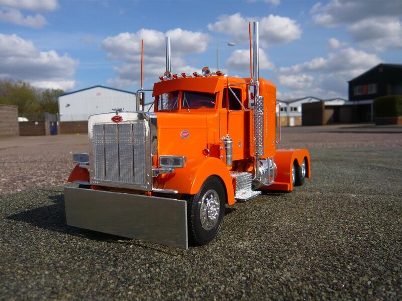 Orange Peterbilt Truck — Outdoor, Afternoon
