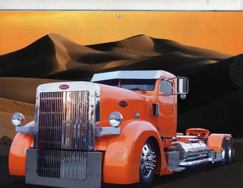 Orange Peterbilt Truck