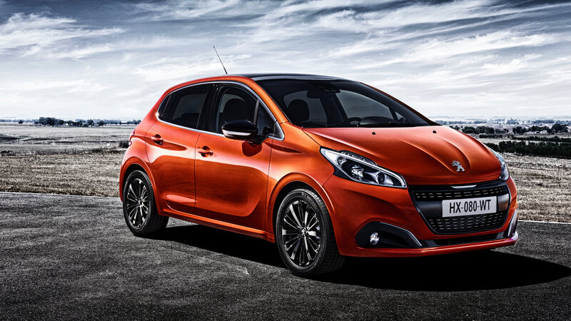 Orange Peugeot 208 Hatchback