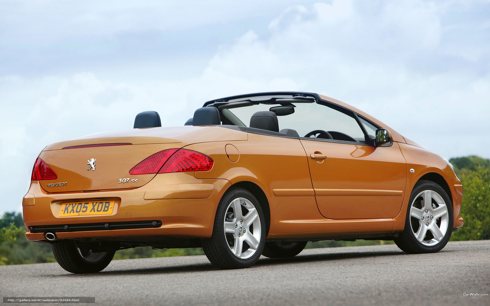 orange peugeot 307 convertible