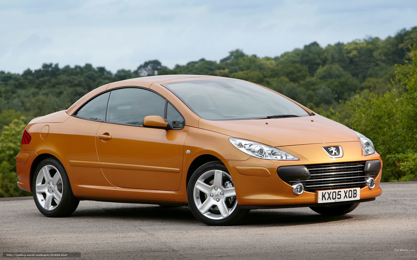 orange peugeot 307 coupe