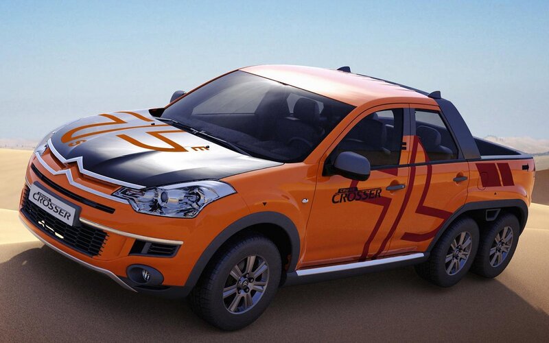 Orange Pickup Truck — Arid