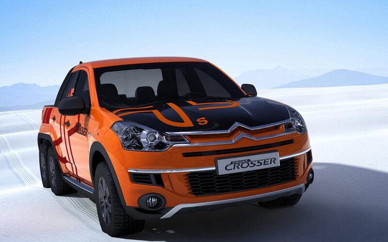 Orange Pickup Truck — Desert