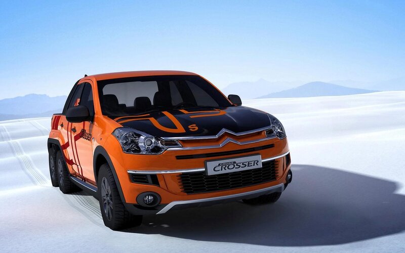 Orange Pickup Truck — Deserted