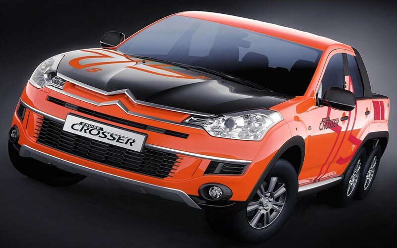 Orange Pickup Truck — Dramatic, 3d Render, Hood Design