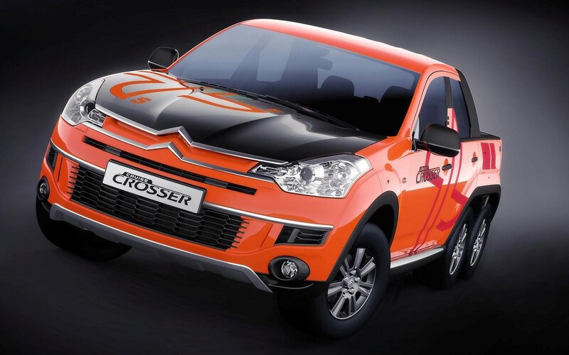 Orange Pickup Truck — Dramatic, 3d Render