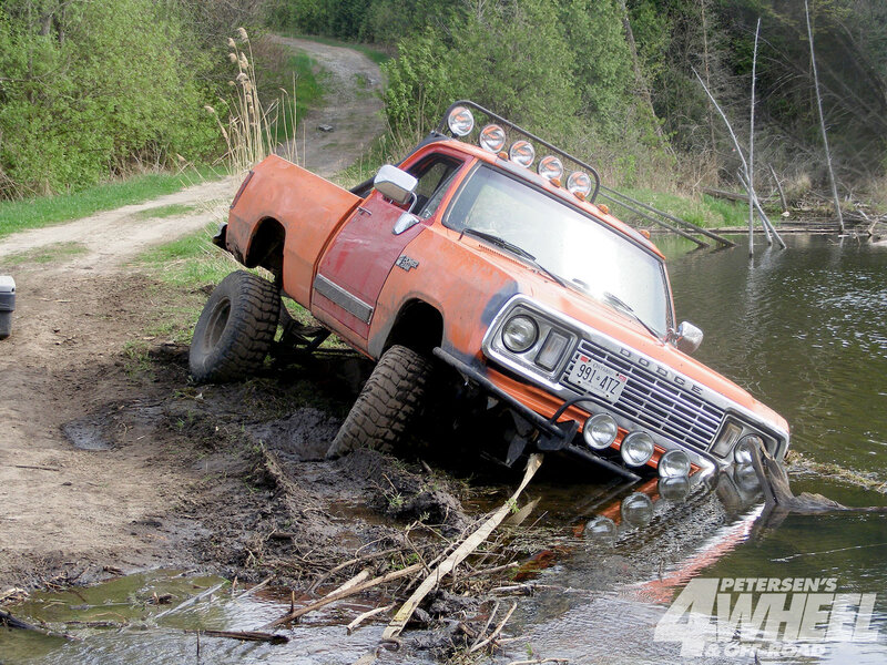 Orange Pickup Truck — Dramatic, Afternoon