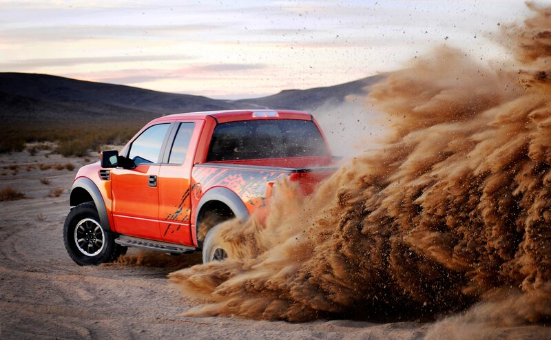 Orange Pickup Truck — Dynamic