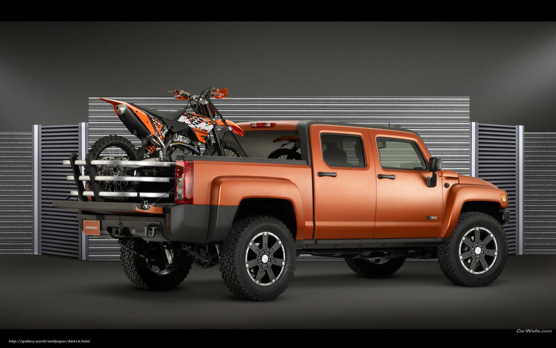 Orange Pickup Truck — Neutral, Photograph