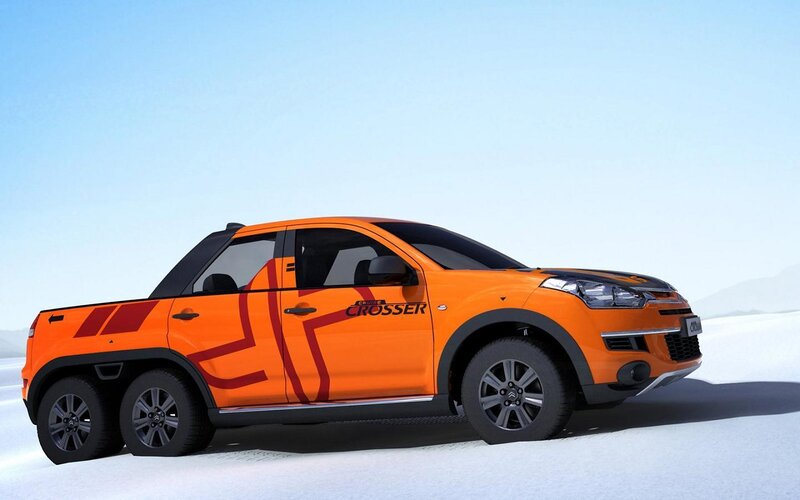 Orange Pickup Truck — Neutral
