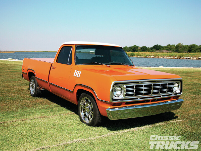 Orange Pickup Truck — Serene, Afternoon