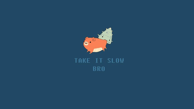 Orange Pig with Shell — Blue