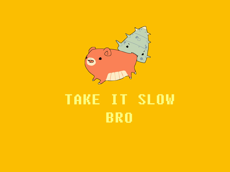 Orange Pig with Shell