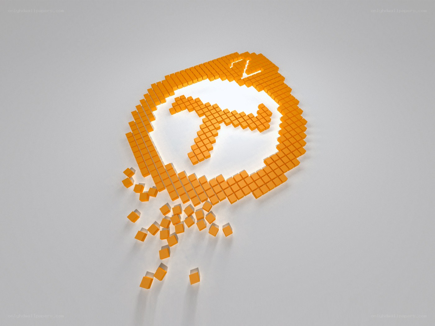 orange pixel art logo