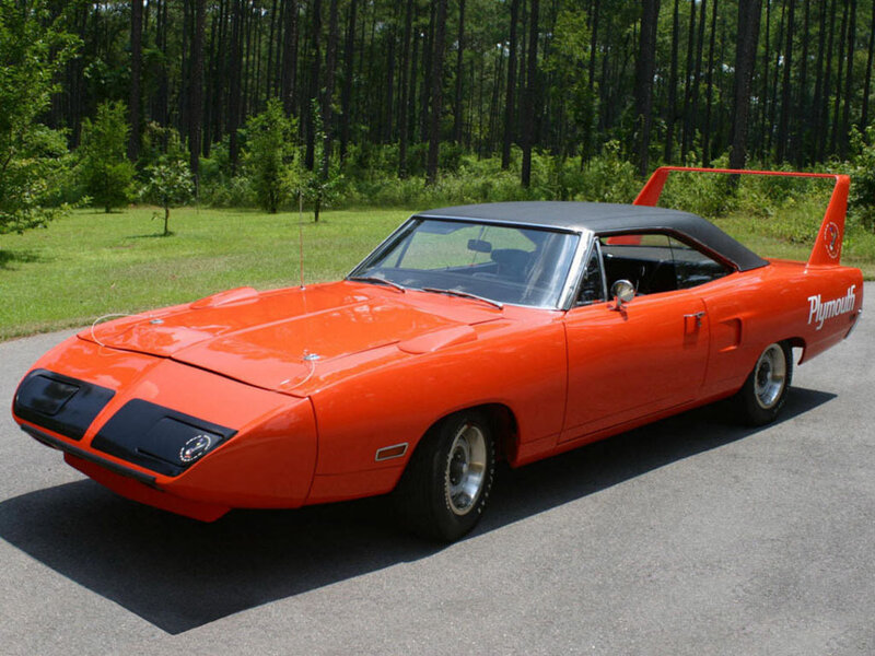 Orange Plymouth Superbird car