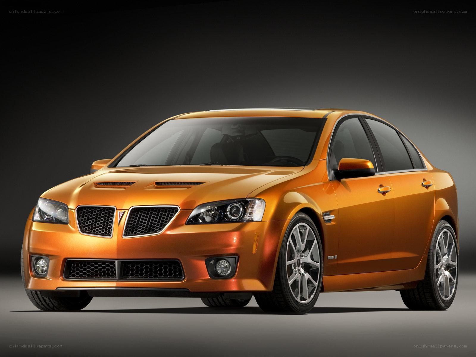 orange pontiac g8 sedan