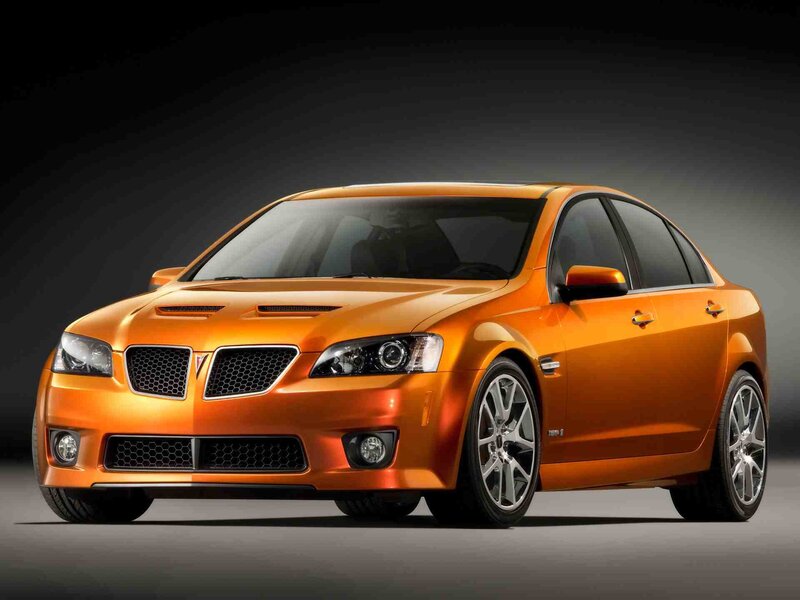 orange pontiac g8 sedan