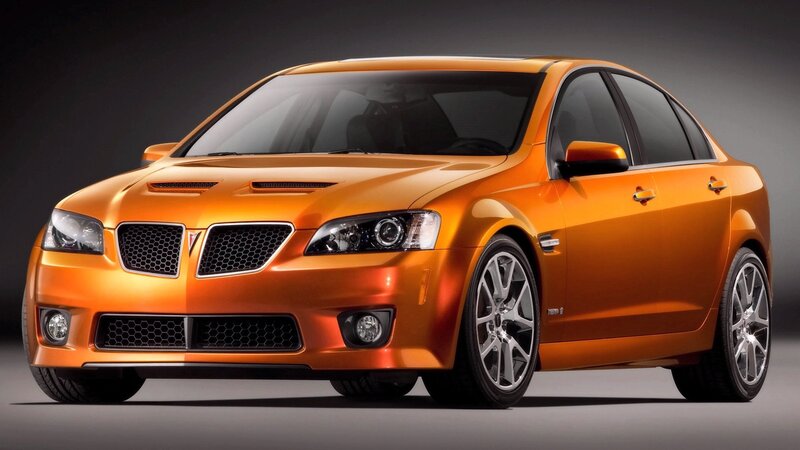 orange pontiac g8 sedan