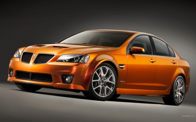 orange pontiac g8 sedan