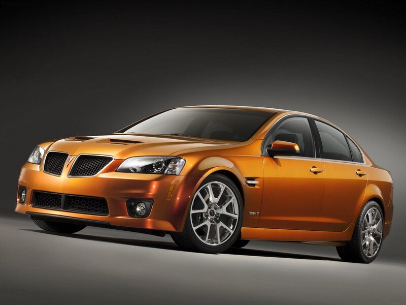 Orange Pontiac G8 Sedan — Dramatic, Photograph, Car, Wheels, Headlights