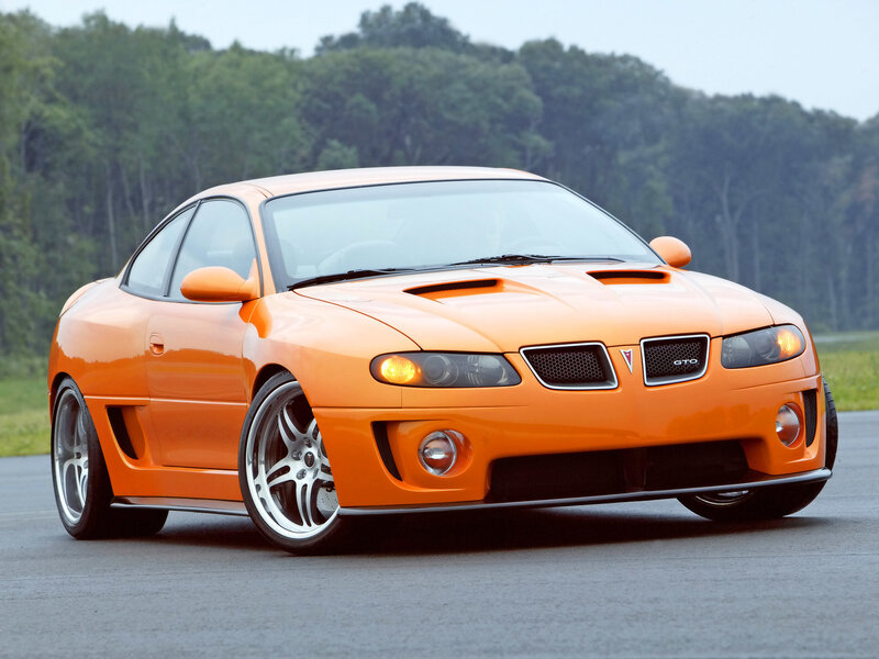 Orange Pontiac GTO sports car