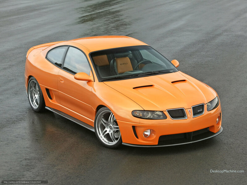 Orange Pontiac GTO sports car