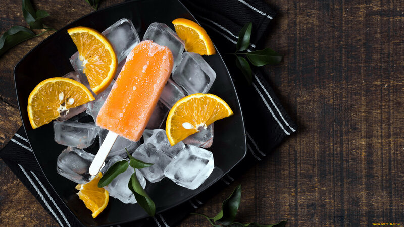 Orange Popsicle on Ice