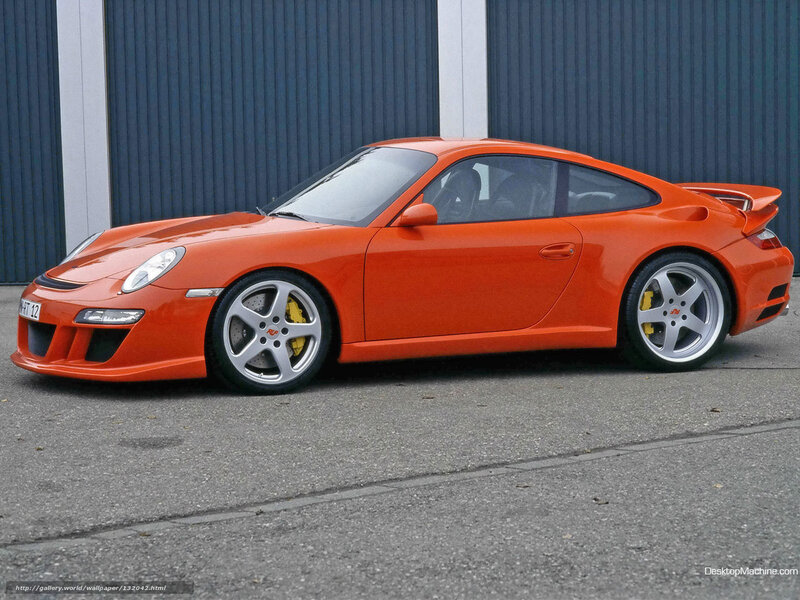 orange porsche 911 sports car
