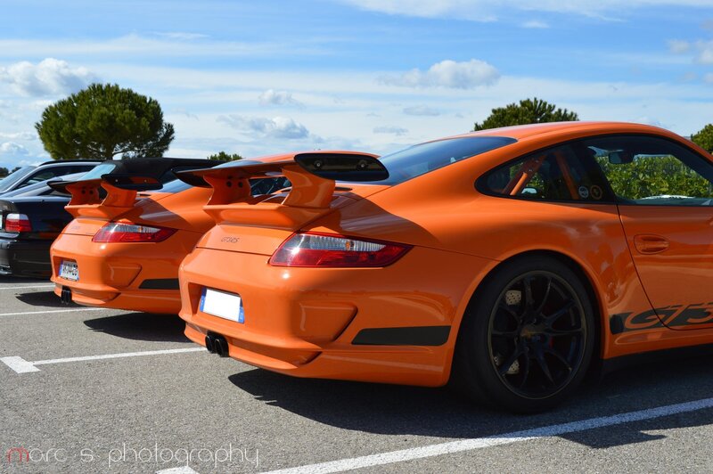 Orange Porsche GT3 cars