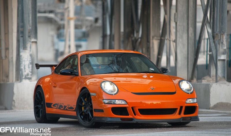 Orange Porsche GT3 RS — Dramatic, Afternoon, Photograph
