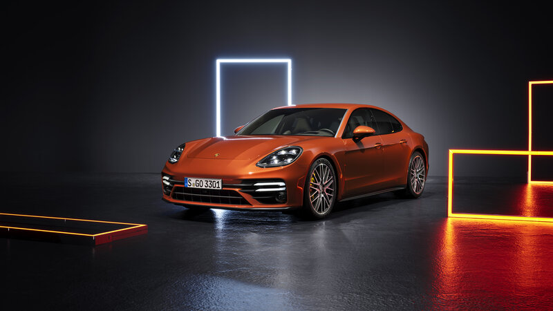 Orange Porsche Panamera