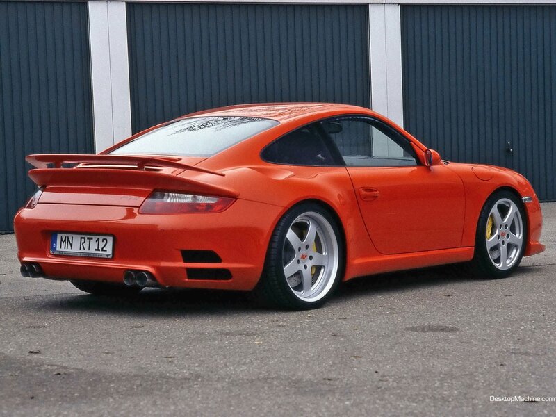 orange porsche sports car