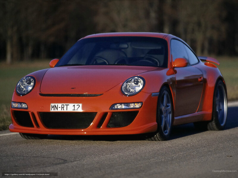 orange porsche sports car