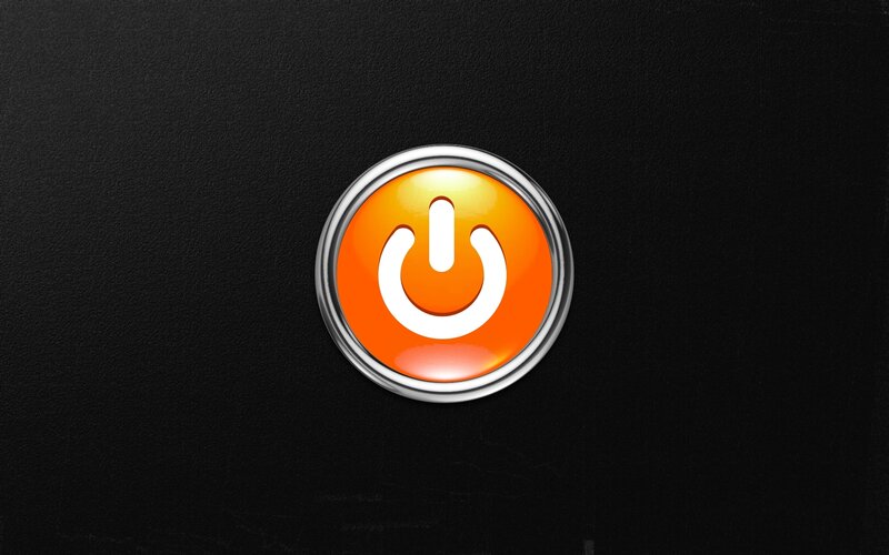 orange power button icon