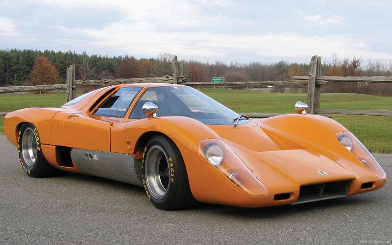 Orange Race Car — Calm, Autumn, Photograph