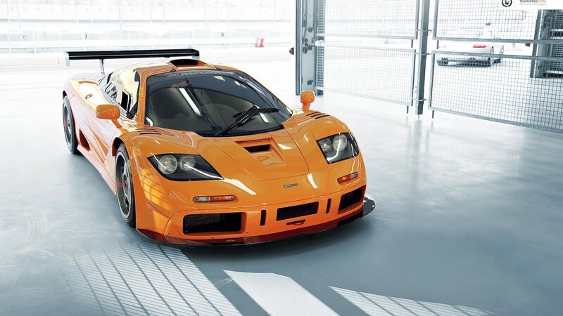 Orange Race Car — Calm, Photograph, Race Track